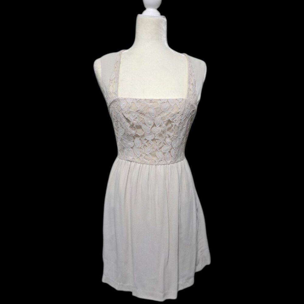 Urban Outfitters Cooperative Square Neck Lace Sleeveless Dress With Pockets Sz 2